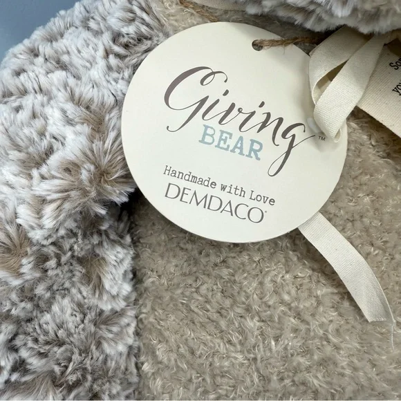 Demdaco Jumbo Giving Bear in Gray, Cream, Beige - Picture 3 of 16